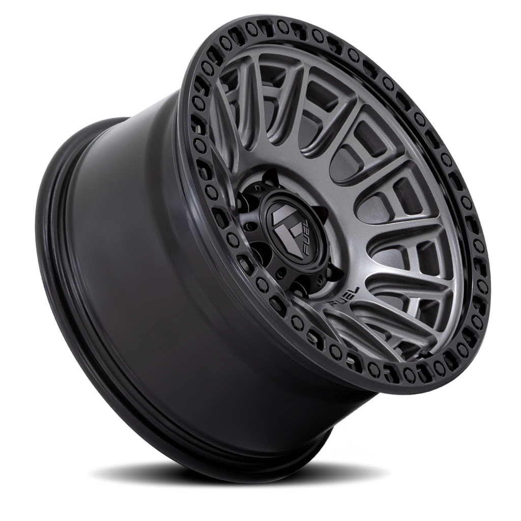 Aluminum Wheels 20X9 Cycle D835 6 On 139.7 Gunmetal Gray/Black Ring 106.1 Bore 1 Offset 34.2 Lbs Fuel Off Road Wheels