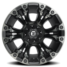 Load image into Gallery viewer, Aluminum Wheels 17X9 Vapor D851 6 On 135/6 On 139.7 Matte Black Gray Tint 106.1 Bore -12 Offset Fuel Off Road Wheels
