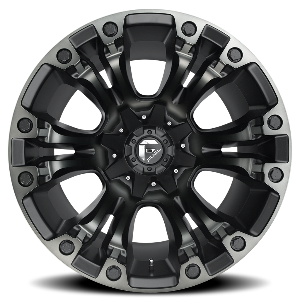 Aluminum Wheels 18X9 Vapor D851 5 On 114.3/5 On 127 Matte Black Gray Tint 78.1 Bore -12 Offset Fuel Off Road Wheels