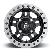 Load image into Gallery viewer, Aluminum Wheels 14X7 Anza UTV D917 4 On 136 Matte Black Beadlock 110.2 Bore 13 Offset 5 Spoke Fuel Off Road Wheels