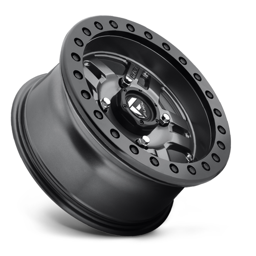 Aluminum Wheels 15X7 Anza UTV D918 4 On 136 Matt Anthracite Gray Beadlock 110.2 Bore 13 Offset 5 Spoke Fuel Off Road Wheels