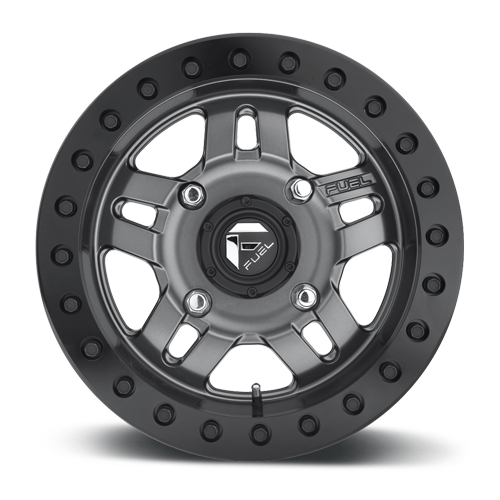 Aluminum Wheels 15X7 Anza UTV D918 4 On 136 Matt Anthracite Gray Beadlock 110.2 Bore 13 Offset 5 Spoke Fuel Off Road Wheels
