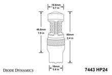 Load image into Gallery viewer, 7443 LED Bulb HP24 LED Cool White Switchback Pair Diode Dynamics