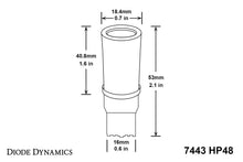 Load image into Gallery viewer, 7443 LED Bulb HP48 LED Amber Pair Diode Dynamics