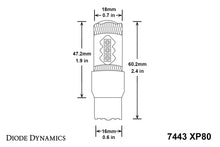Load image into Gallery viewer, 7443 LED Bulb XP80 LED Amber Pair Diode Dynamics