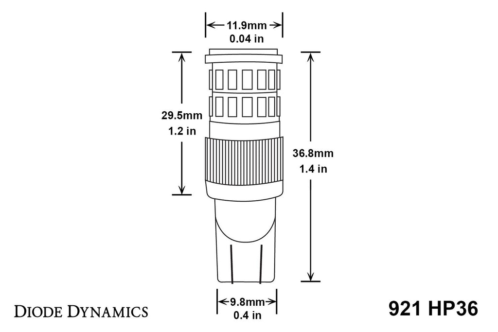 921 LED Bulb HP36 LED Cool White Single Diode Dynamics