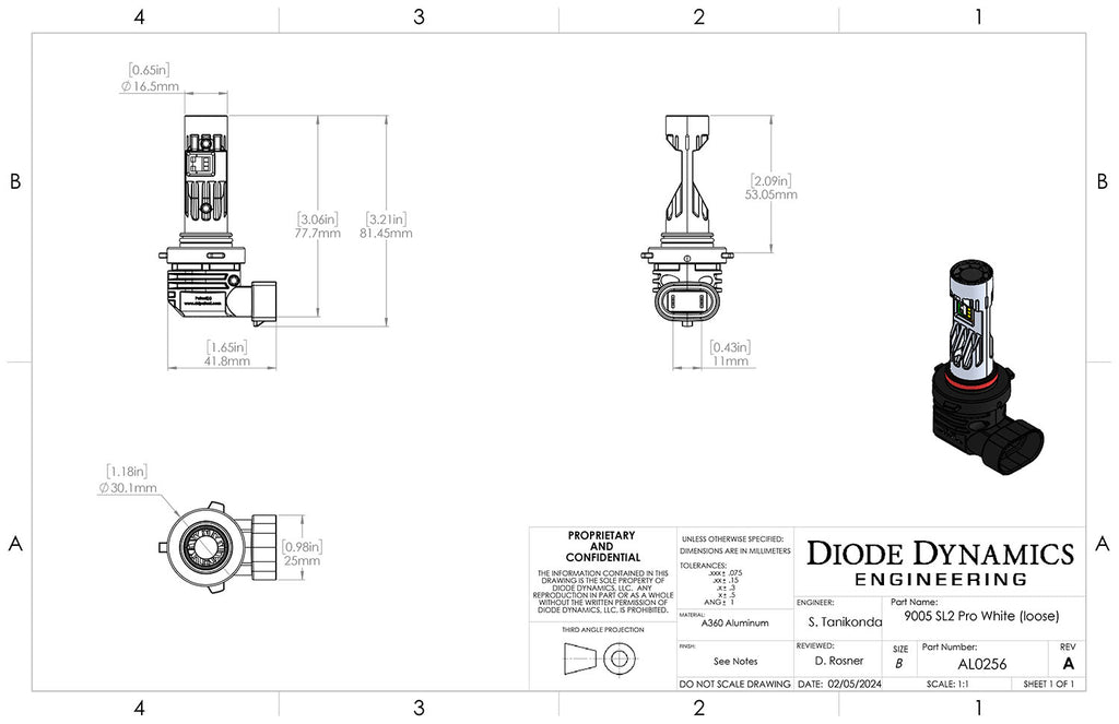 9005/9011/H10 White SL2 Pro LED Bulbs Pair Diode Dynamics