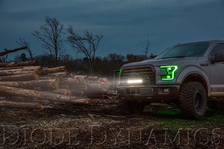 18 Inch LED Light Bar  Single Row Straight Clear Driving Each Stage Series Diode Dynamics