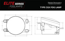 Load image into Gallery viewer, Elite Series Type CGX Fog Lamps, White Pair Diode Dynamics