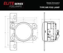 Load image into Gallery viewer, Elite Series Type MR Fog Lamps, Yellow Pair Diode Dynamics