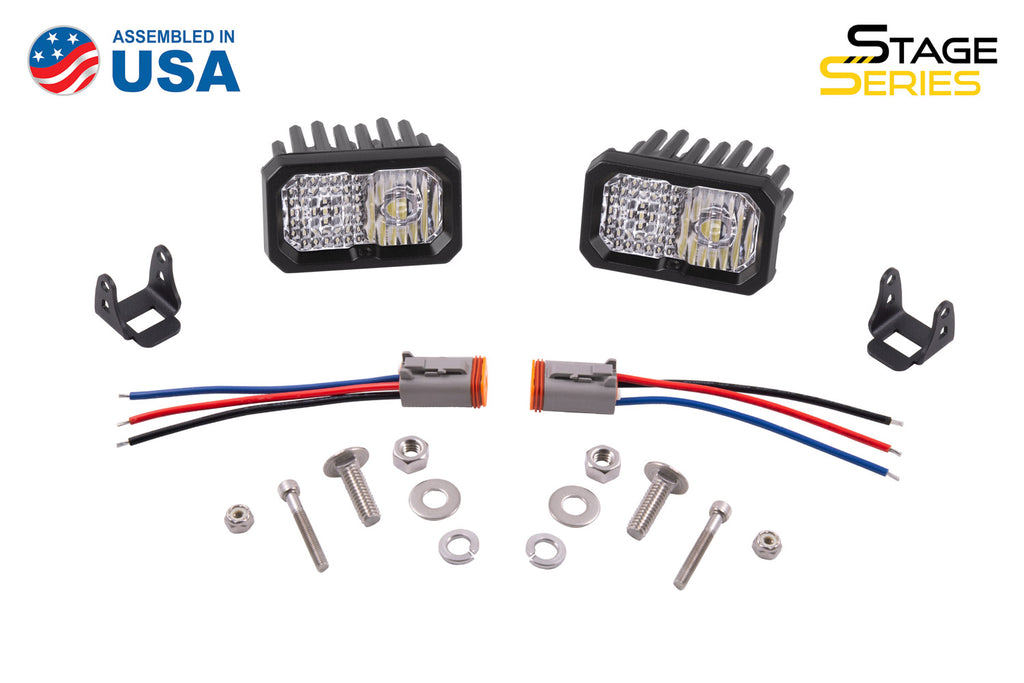 Stage Series 2 Inch LED Pod, Pro White Combo Standard RBL Pair