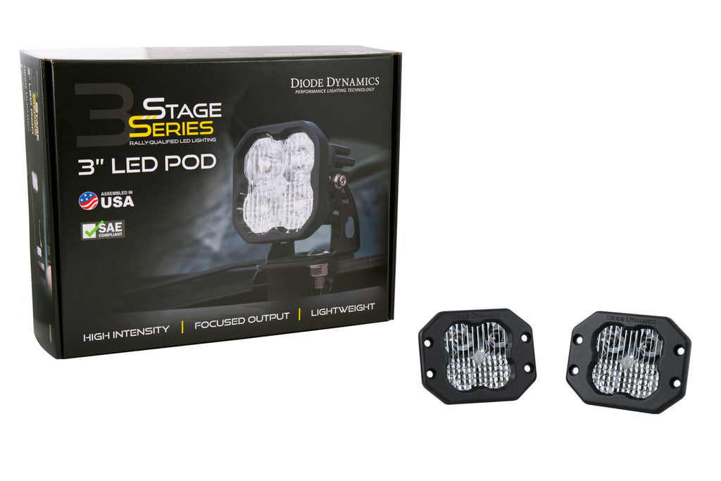 SS3 Sport RBL White Flood Flush Pair Diode Dynamics