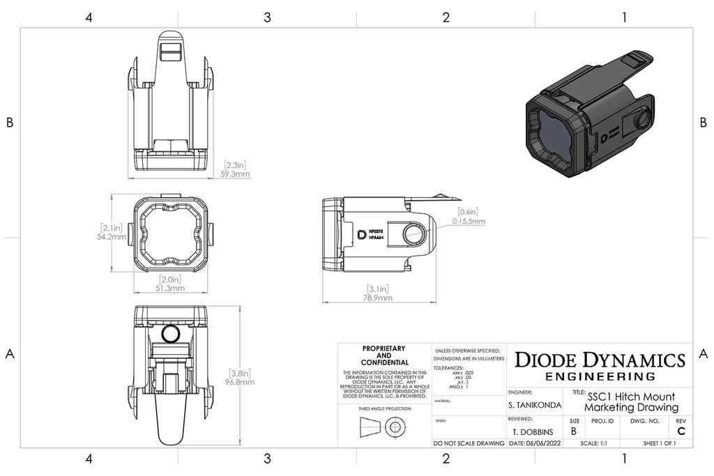 HitchMount LED Pod Reverse Kit SSC1 Diode Dynamics
