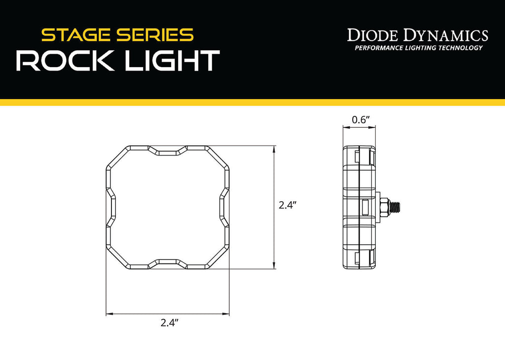 RGBW Rock Light Installer Kit w/Controller (8-pack) Diode Dynamics