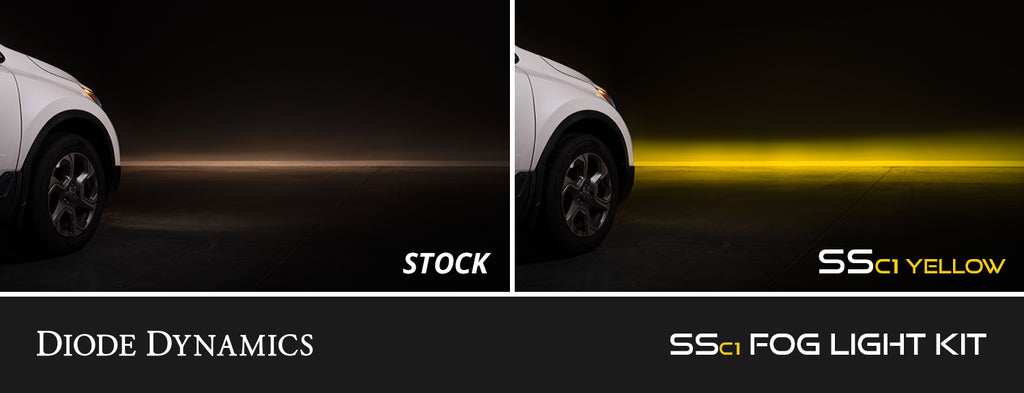 SSC1 SAE/DOT Type G3M Fog Light Kit Yellow (3000K) Yellow SAE Fog Diode Dynamics