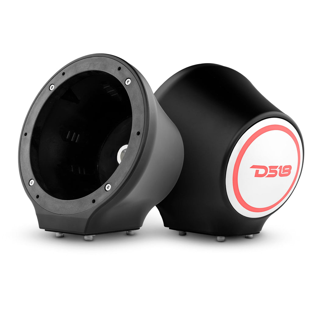 6.5” Universal Flat Mount Kick Panel Speaker Pod – Jet Skis, Jeeps, Motorcycles – RGB LED Lights