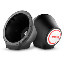 Load image into Gallery viewer, 8” Universal Flat Mount Kick Panel Speaker Pod – Jet Skis, Jeeps, Motorcycles – RGB LED Lights