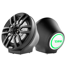 Load image into Gallery viewer, 8” Universal Flat Mount Kick Panel Speaker Pod – Jet Skis, Jeeps, Motorcycles – RGB LED Lights