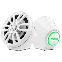 Load image into Gallery viewer, 8” Universal Flat Mount Kick Panel Speaker Pod – Jet Skis, Jeeps, Motorcycles – RGB LED Lights