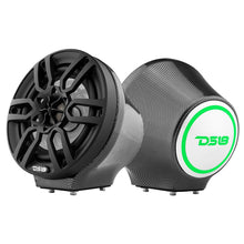 Load image into Gallery viewer, 6.5” Universal Flat Mount Kick Panel Speaker Pod – Jet Skis, Jeeps, Motorcycles – RGB LED Lights