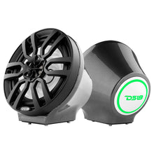 Load image into Gallery viewer, 8” Universal Flat Mount Kick Panel Speaker Pod – Jet Skis, Jeeps, Motorcycles – RGB LED Lights