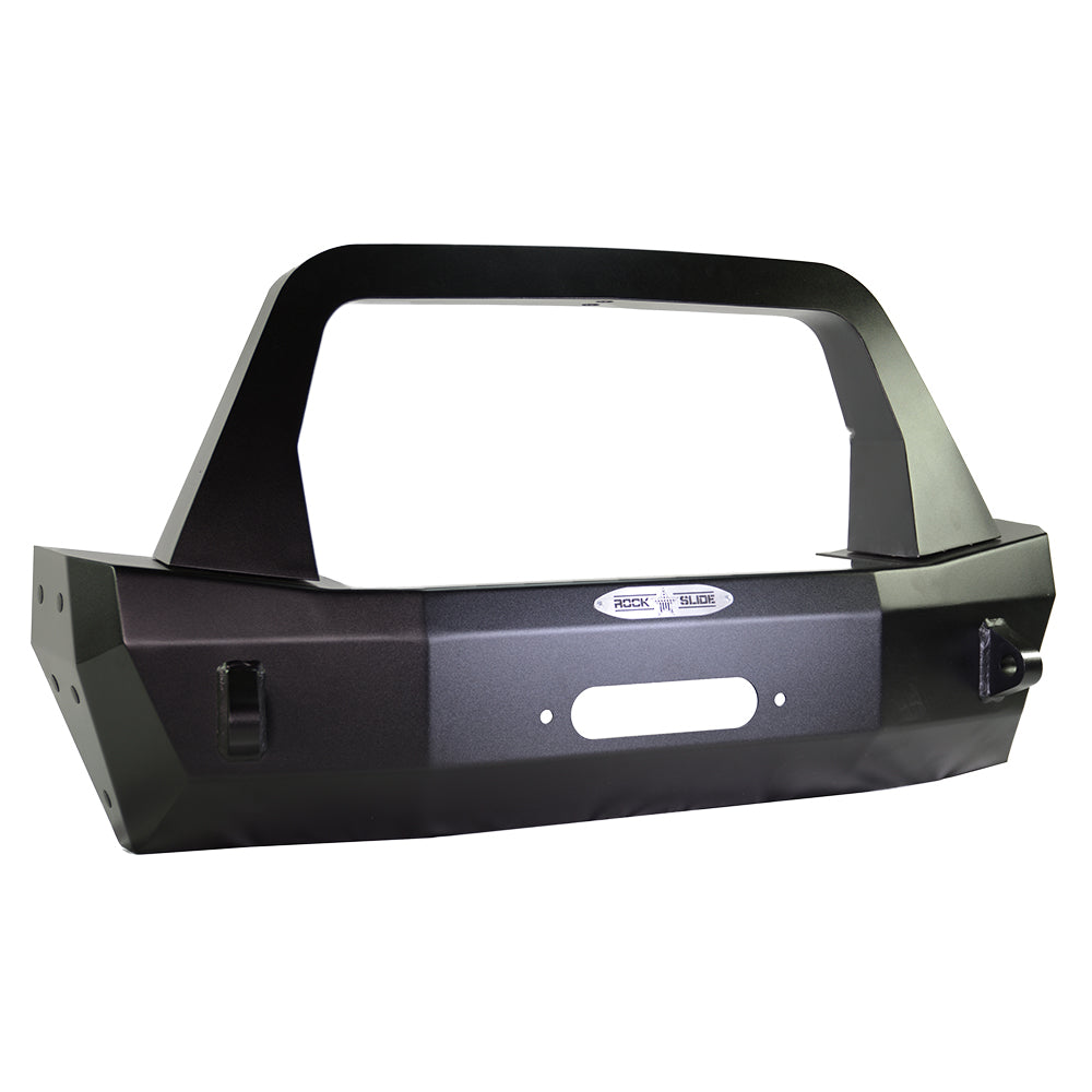 Jeep JL Shorty Front Bumper For 18-Pres Wrangler JL Complete With Winch Plate Rigid Series Rock Slide Engineering