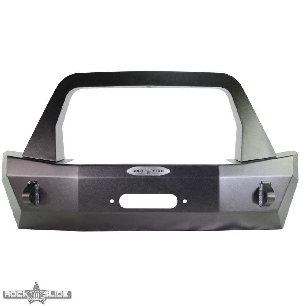Jeep JL Shorty Front Bumper For 18-Pres Wrangler JL Complete With Winch Plate Rigid Series Rock Slide Engineering