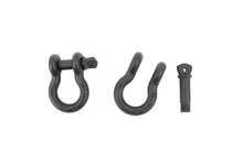Load image into Gallery viewer, D Ring 3/4 Inch Gloss Black 2 Piece Set Fishbone Offroad