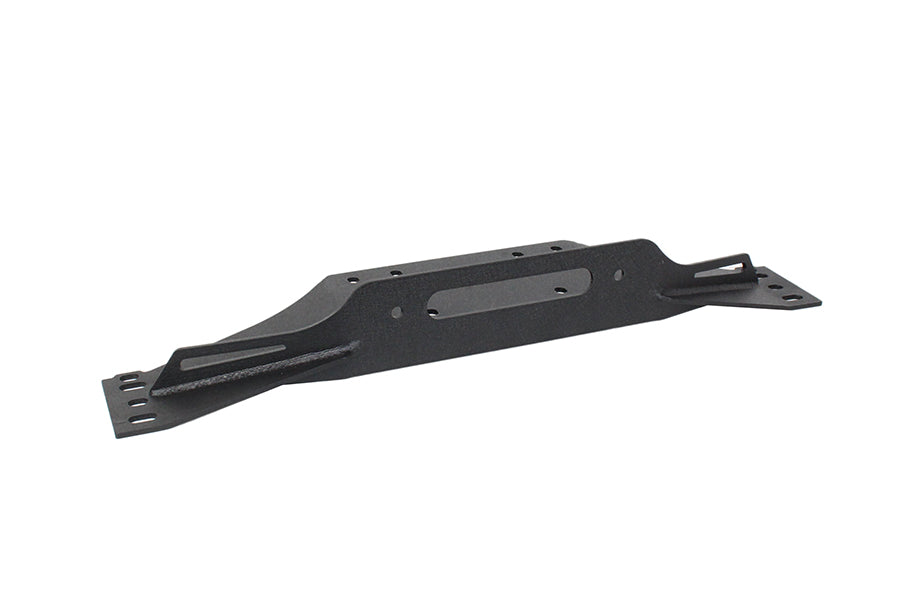 Jeep TJ Winch Plate Steel 97-06 Wrangler TJ Black Textured Powdercoat Piranha Series Fishbone Offroad