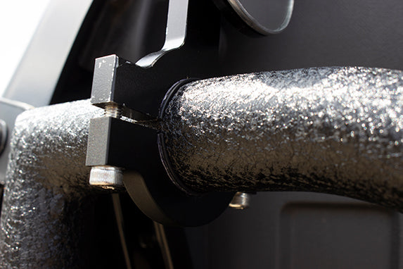 Tube Door Mirror Billet Aluminum Black Powdercoat Fishbone Offroad