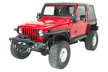Load image into Gallery viewer, Jeep TJ/YJ Front Bumper W/LED&#39;s 87-06 Wrangler TJ/YJ Steel Black Textured Powercoat Fishbone Offroad