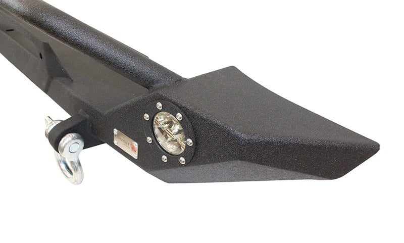 Jeep TJ/YJ Front Bumper W/LED's 87-06 Wrangler TJ/YJ Steel Black Textured Powercoat Fishbone Offroad