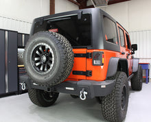 Load image into Gallery viewer, Jeep JK Rear Bumper W/LED&#39;s 07-18 Wrangler JK Rubicon and Unlimited Steel Black Textured Powdercoat Fishbone Offroad