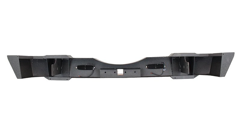 Jeep JK Rear Bumper W/LED's 07-18 Wrangler JK Rubicon and Unlimited Steel Black Textured Powdercoat Fishbone Offroad