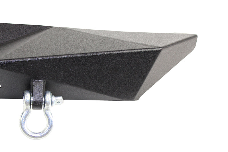 Jeep JK Rear Bumper 07-18 Wrangler JK Rubicon and Unlimited Steel Black Textured Powdercoat Manowar Series Fishbone Offroad