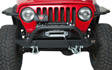 Load image into Gallery viewer, Jeep TJ Front Bumper W/Winch Guard 97-06 Wrangler TJ Rubicon and Unlimited Steel Black Textured Powdercoat Piranha Series Fishbone Offroad