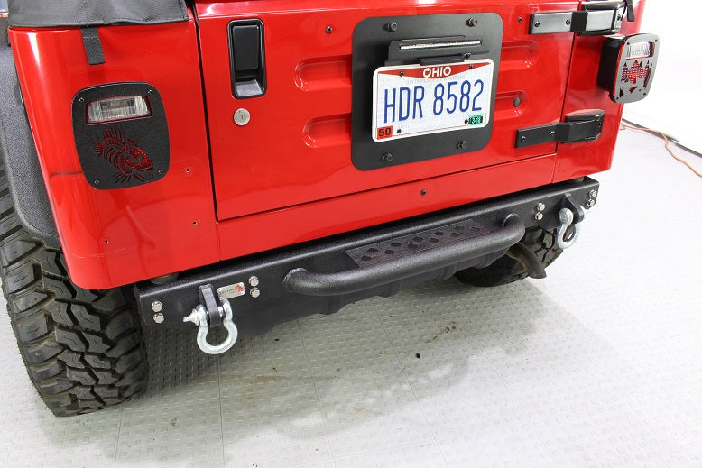 Jeep TJ Rear Bumper W/Step 97-06 Wrangler TJ Piranha Series Fishbone Offroad