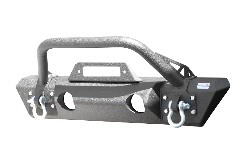 Jeep JL/Gladiator Front Winch Bumper for 18-Pres Wrangler JL/Gladiator Black Powdercoat Fishbone Offroad