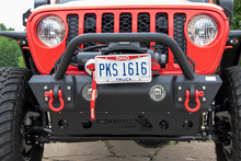 Load image into Gallery viewer, Jeep JL/Gladiator Front Winch Bumper for 18-Pres Wrangler JL/Gladiator Black Powdercoat Fishbone Offroad