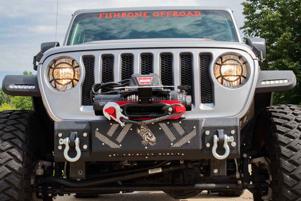 Barracuda Modular Front Bumper - Base 07-18 Jeep Wrangler, 18-Present Jeep Wrangler, 18-Present Jeep Gladiator JT Fishbone Offroad