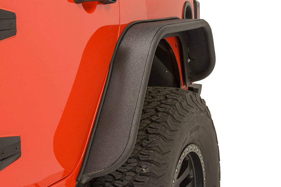 Jeep JK Tube Fenders 07-18 Wrangler JK Front/Rear Set Of 4 Steel Black Textured Powdercoat Fishbone Offroad