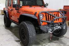 Load image into Gallery viewer, Jeep JK Tube Fenders 07-18 Wrangler JK Front/Rear Set Of 4 Steel Black Textured Powdercoat Fishbone Offroad