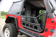 Load image into Gallery viewer, Jeep TJ Front Tube Doors 97-06 Wrangler TJ Black Textured Powdercoat Steel Fishbone Offroad