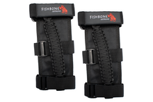 Load image into Gallery viewer, Paracord Grab Handles w/Three Straps Black Fishbone Offroad