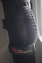 Load image into Gallery viewer, Paracord Grab Handles w/Three Straps Black Fishbone Offroad