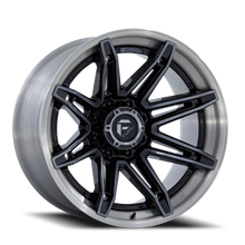Load image into Gallery viewer, Aluminum Wheels 22X10 Brawl FC401BT 8 On 170 Gloss Black Brushed Dark Tint 125.1 Bore -18 Offset Fuel Off Road Wheels