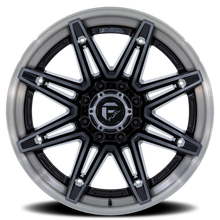 Load image into Gallery viewer, Aluminum Wheels 22X10 Brawl FC401BT 8 On 170 Gloss Black Brushed Dark Tint 125.1 Bore -18 Offset Fuel Off Road Wheels