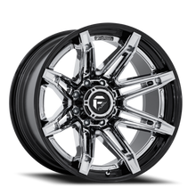 Load image into Gallery viewer, Aluminum Wheels 20X10 Brawl FC401PB 8 On 165.1 Chrome/Gloss Black Lip 125.1 Bore -18 Offset Fuel Off Road Wheels
