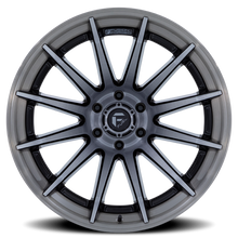 Load image into Gallery viewer, Aluminum Wheels 22X12 Burn FC403BT 5 On 127 Gloss Black Brushed Dark Tint 71.5 Bore -44 Offset Fuel Off Road Wheels