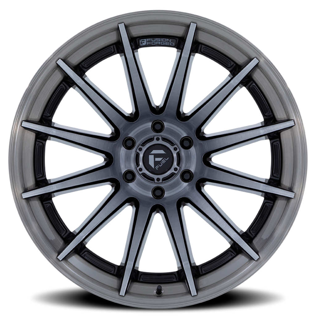 Aluminum Wheels 22X12 Burn FC403BT 6 On 139.7 Gloss Black Brushed Dark Tint 106.1 Bore -44 Offset Fuel Off Road Wheels